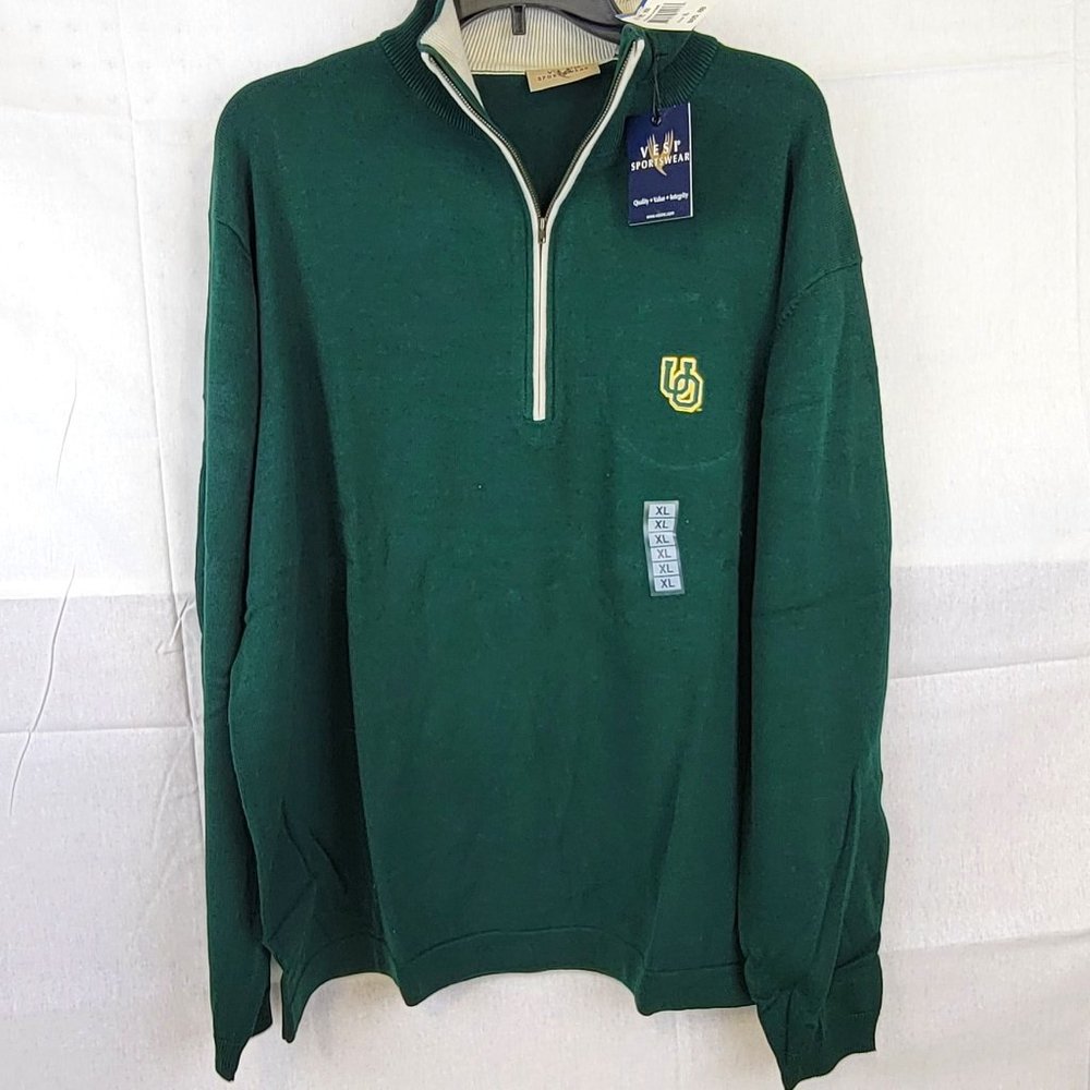 University of Oregon - Crable Unisex Half-Zip Collared Collegiate Sweater